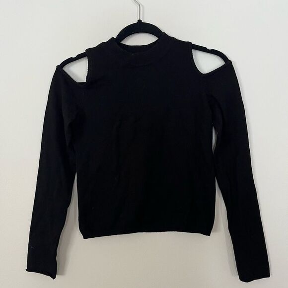 Stradivarius, black open shoulder, long-sleeved, sweater, great condition, S - Picture 1 of 7